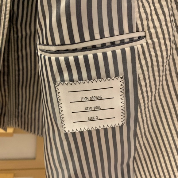 Thom Browne Seersucker Jacket Size 3 - Picture 8 of 8